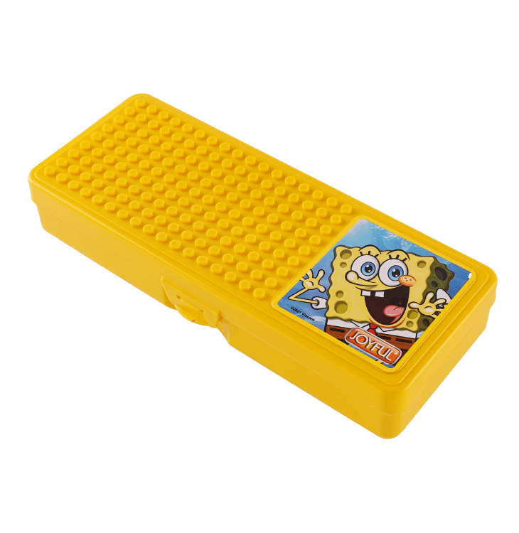 JOYFUL Classmate Zipper Pouch Pencil Box, SpongeBob Pencil Box for Kids,  Yellow Color - Joyful Plastic