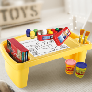 JOYFUL Activity Desk, Ideal for Study, Play, Leisure, Activity. Space Saving, Nestable, Yellow Color