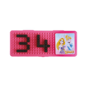 JOYFUL Fun-blocks Pencil Box, Rapunzel Pencil Box for Kids, Pink Color, Fun & Learn
