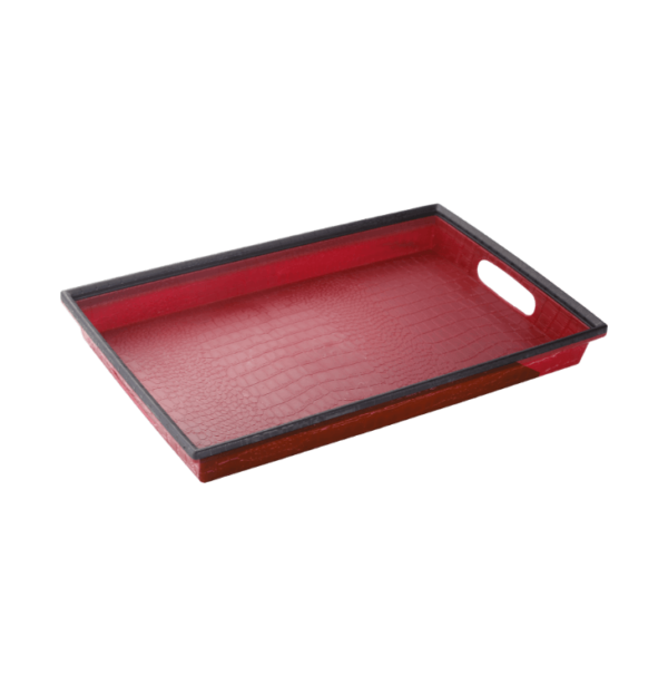 Stanley Leather Tray - Maroon