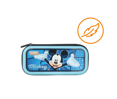 Disney Mickey Mouse Character Single Zipper Blue Pencil Case