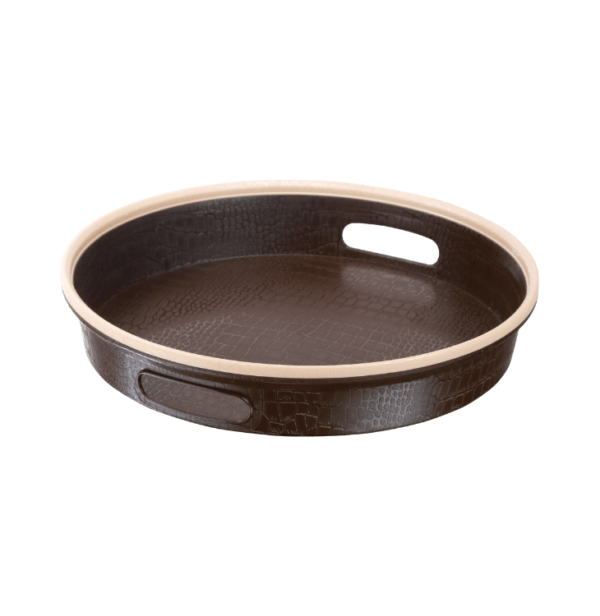 Stanley Round Tray- Brown